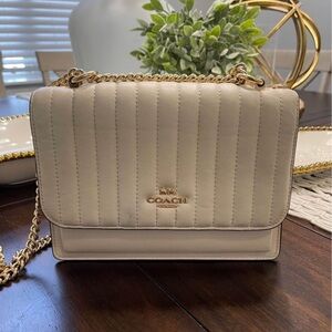 Coach crossbody bad- cream/gold